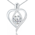 925 Sterling Silver Infinity Heart Necklace