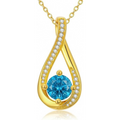 14K Gold Infinity Birthstone Necklace