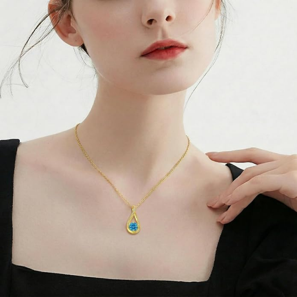 14K Gold Infinity Birthstone Necklace